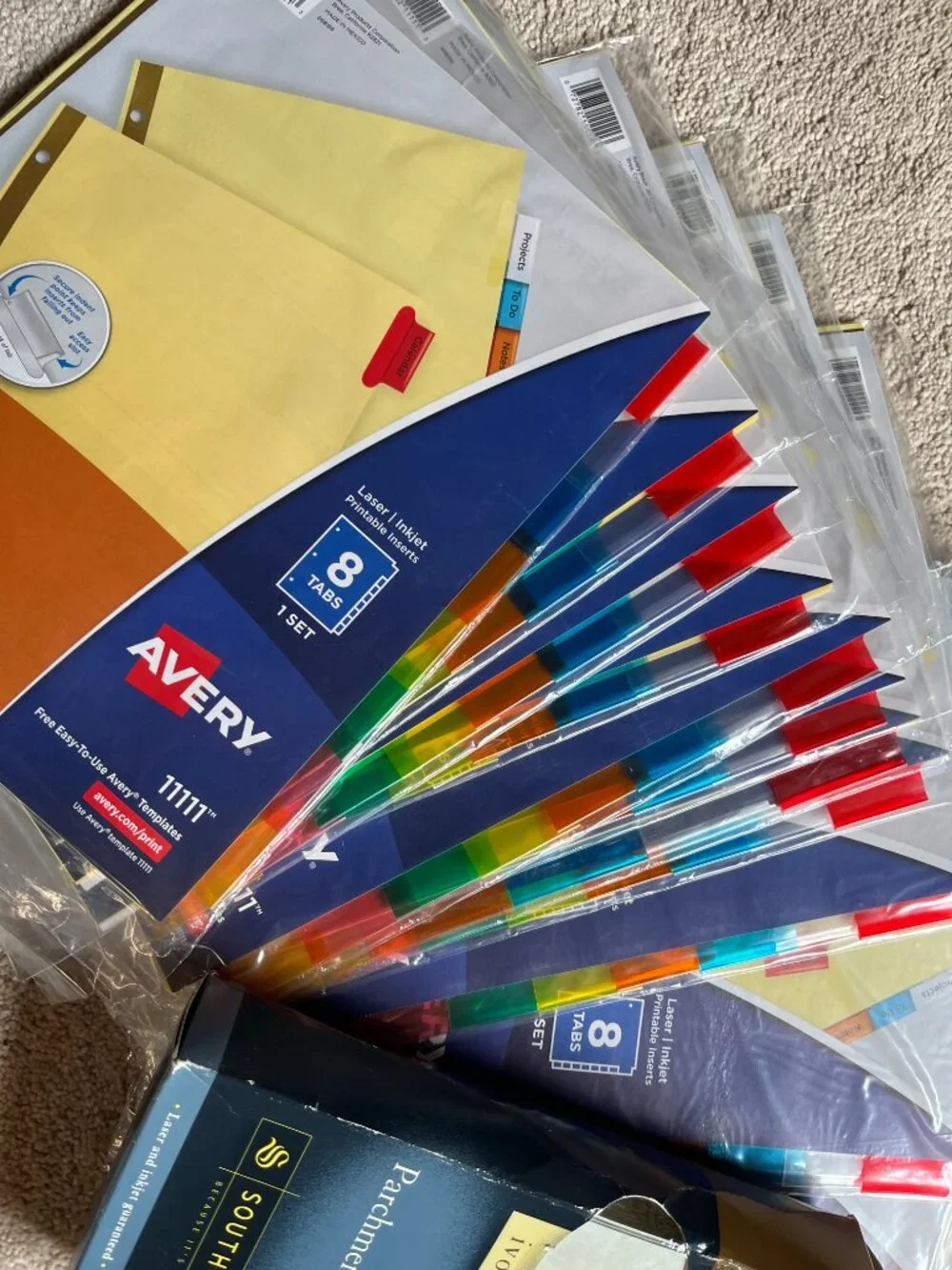 Avery Tabs‎ Files (15 sets) Plus Ivory Envelopes (Great Value!!)